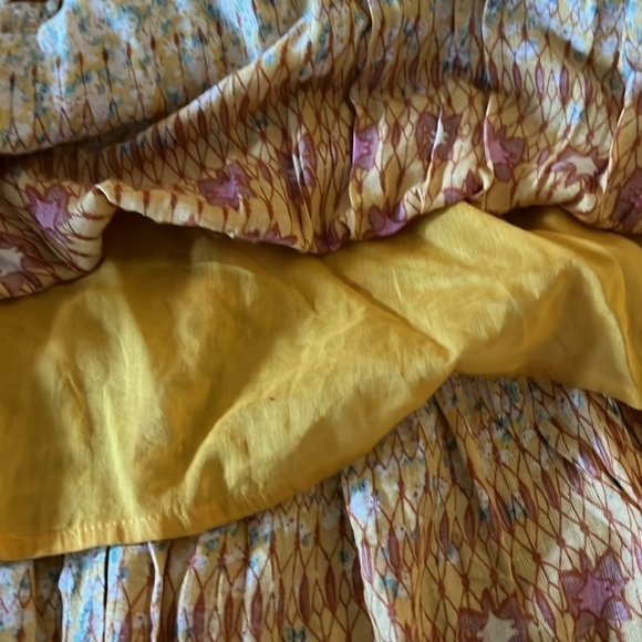 Free People Rare Feeling Dress in Goldenrod Combo Maxi Medium - Picture 9 of 10